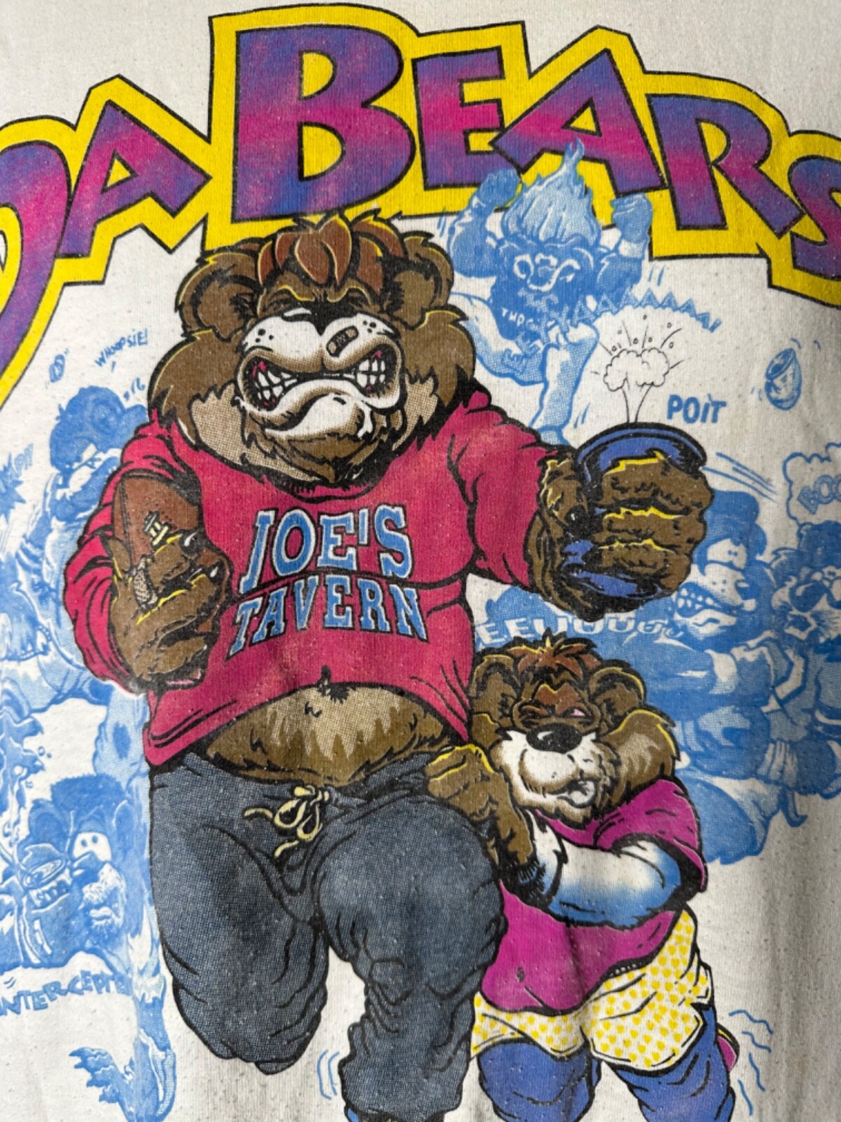 Vintage USA Single Stitch Funny Football Da Bears – Weekend Warriors White Large