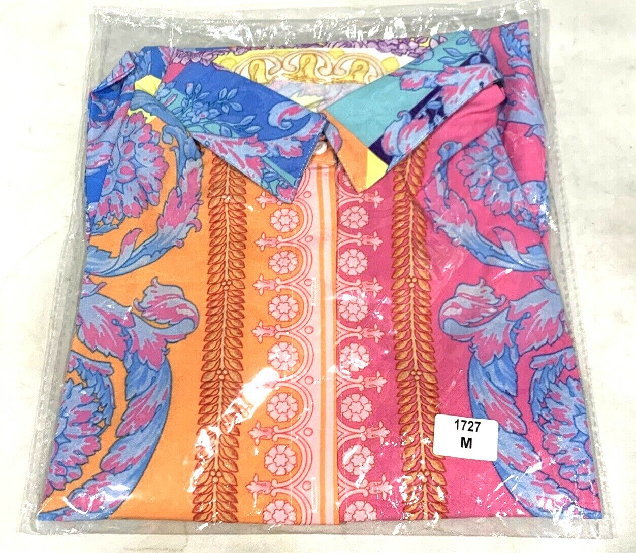 Vibrant Colorful Button Up Polo Medium