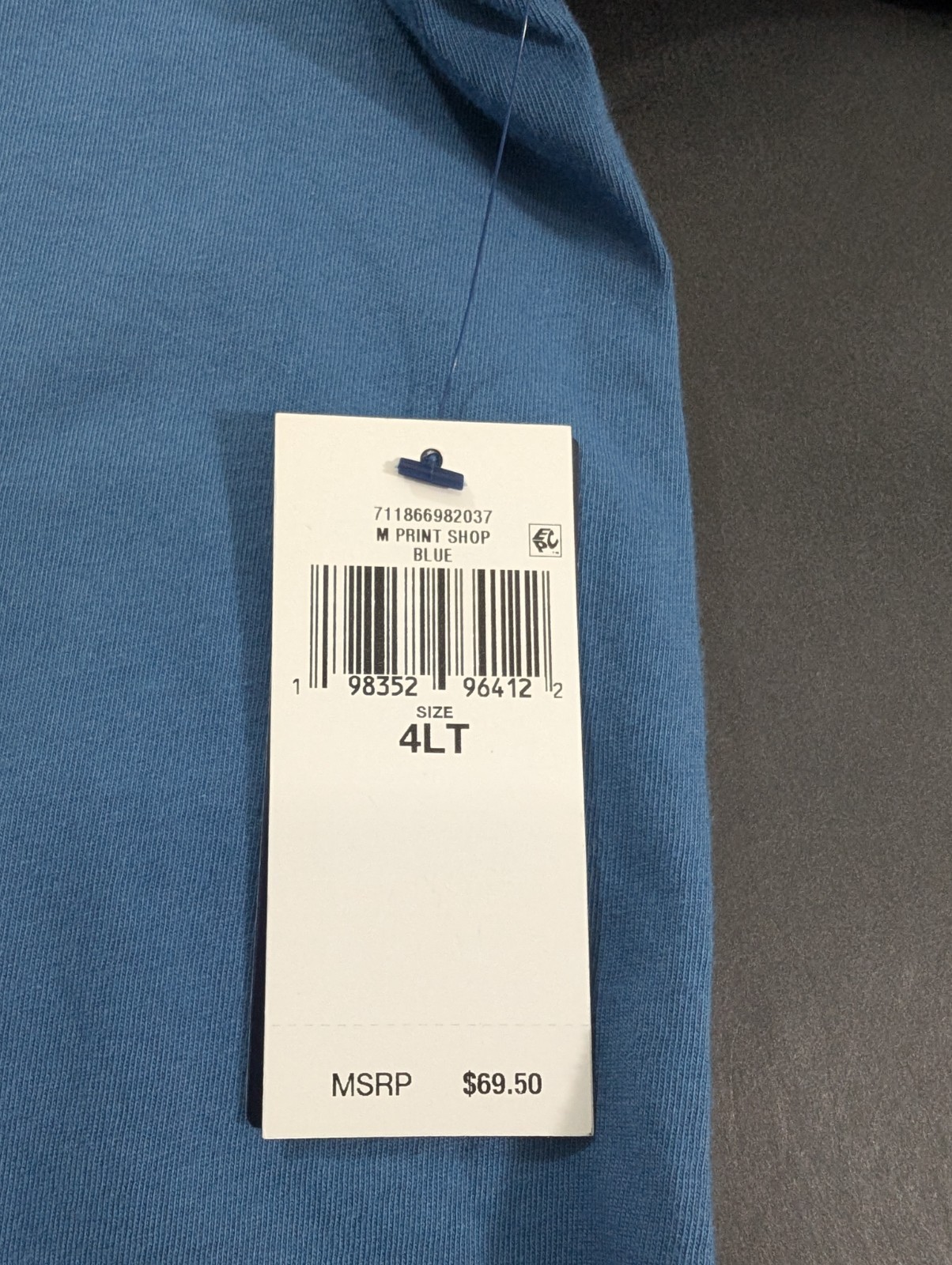 Polo Ralph Lauren Print Shop Graphic Logo T-Shirt Blue XLT 4XLT 5XB Big & Tall