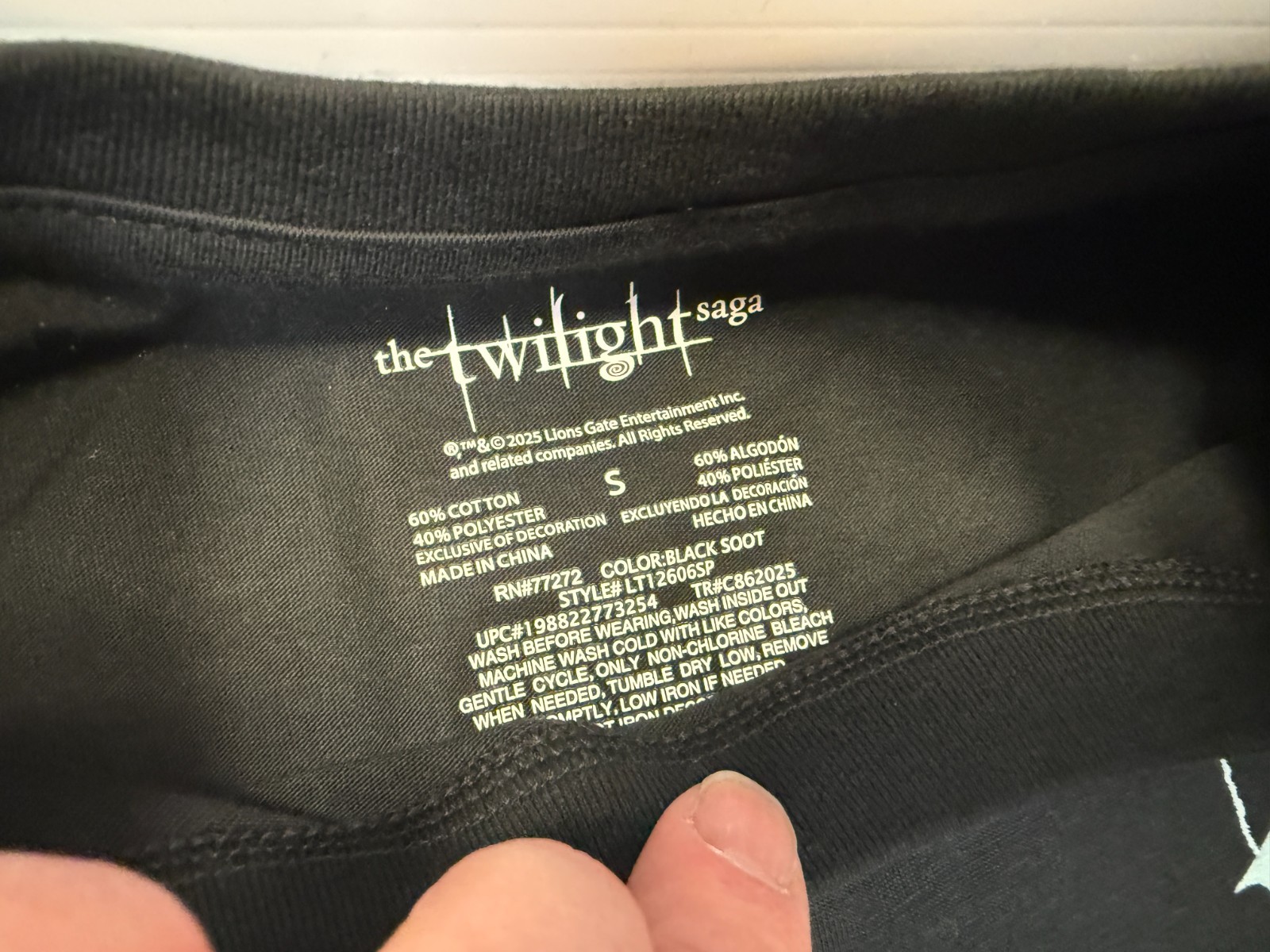 Twilight Black T-Shirt – Size Small – Walmart – NWT – #12
