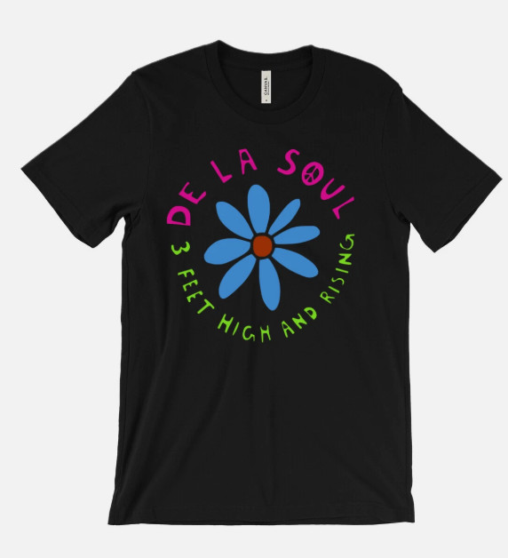 De La Soul T Shirt – 3 Feet High and Rising – Flower vntg 80s 90s boom bap dove