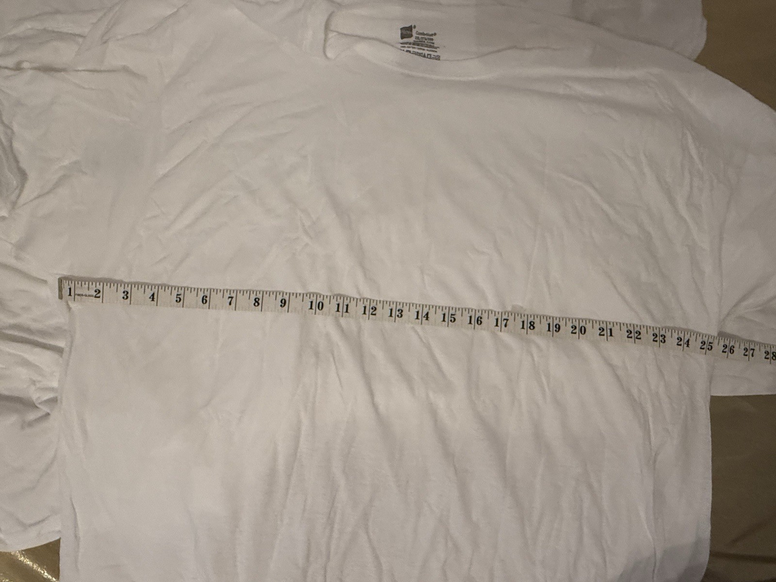 NWT Hanes 4 Pack Original Fit Crew Cotton T Shirts White Size 2XL 50”-52″