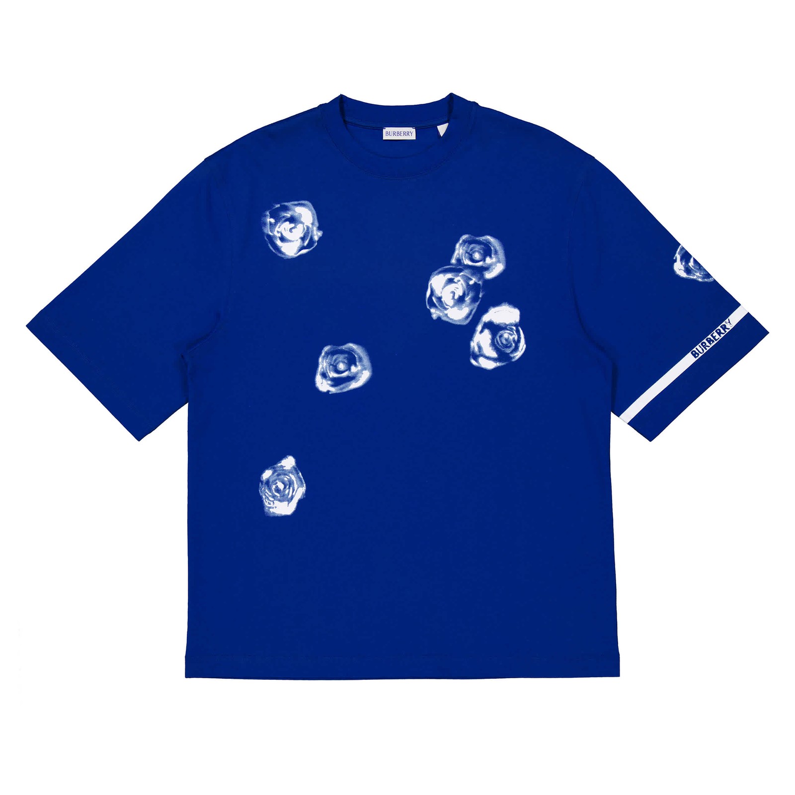 Burberry Rose Print Cotton Jersey T-Shirt