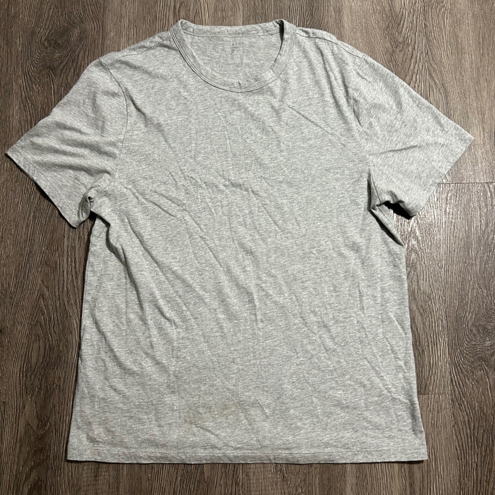 Mott and Bow T-Shirt Large Gray Driggs Classic Crew Neck Cotton Short Sleeve