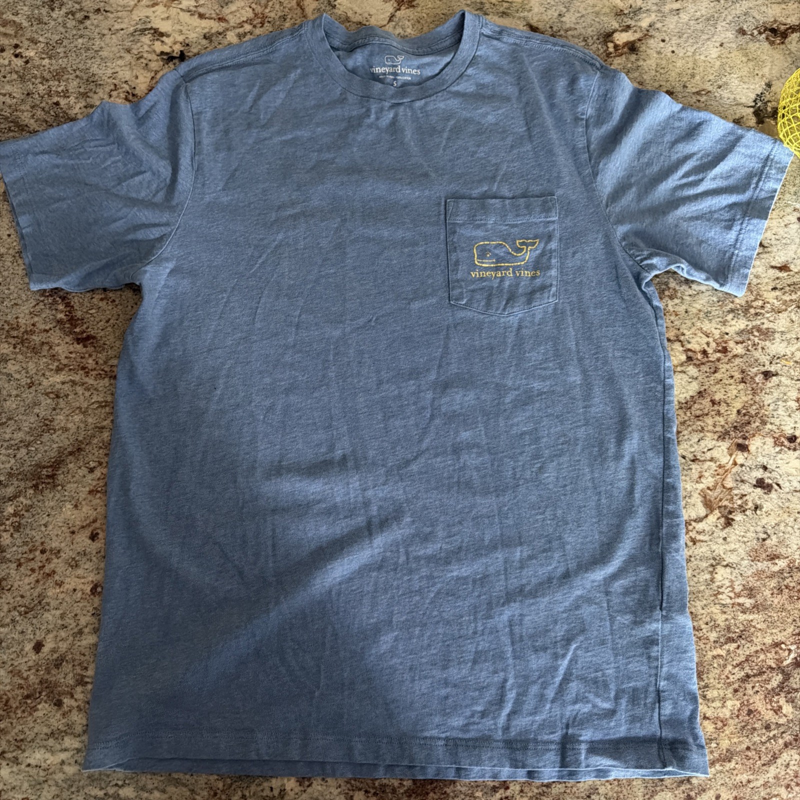 Vineyard Vines Light Blue SS Pocket Crew Tee T-Shirt “VINTAGE WHALE EDITION”