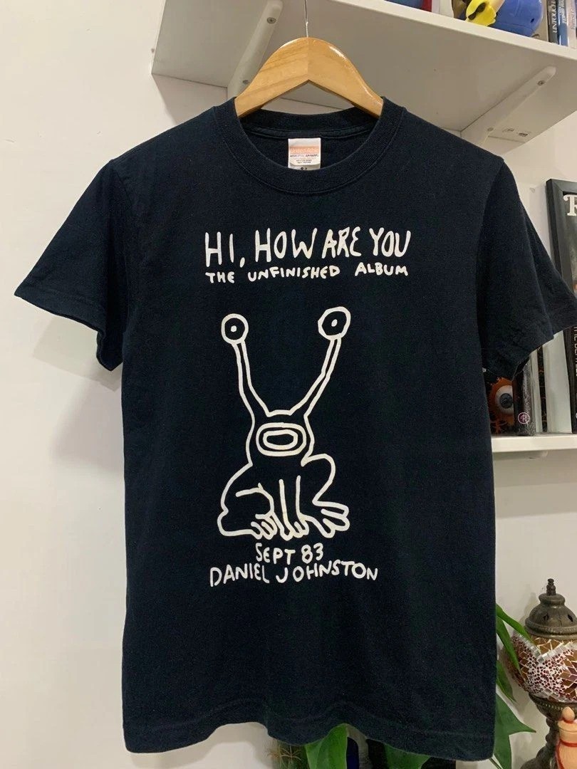 DANIEL JOHNSTON Hi How Are You Short Sleeve Black Color unisex T shirt
