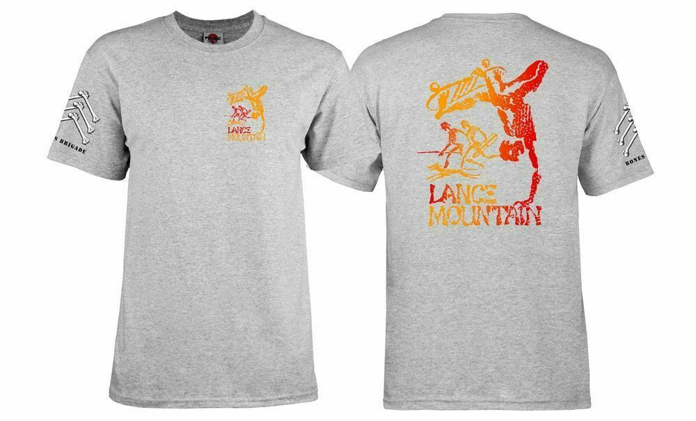 Powell Peralta BONES BRIGADE Lance Mountain FUTURE PRIMITIVE T Shirt ASH GREY