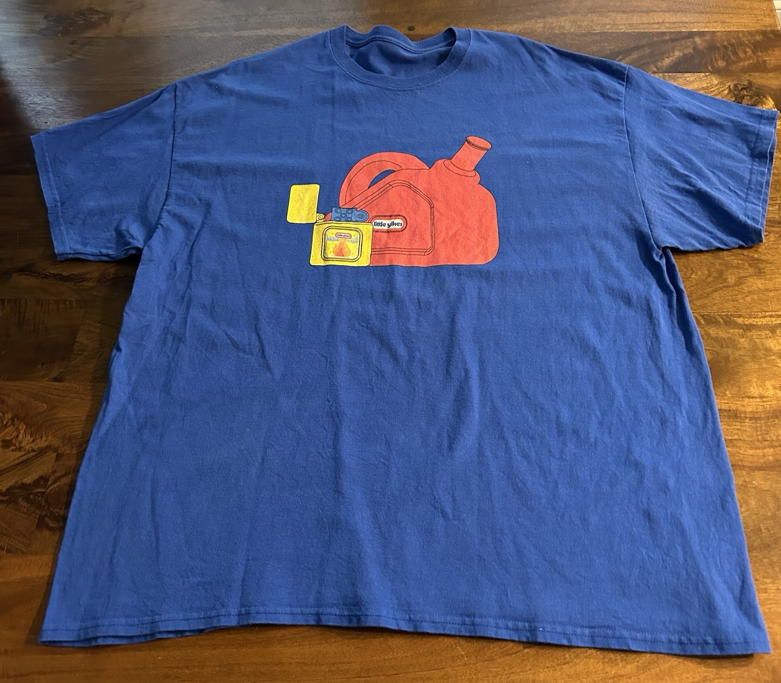 Funny T-Shirt Cotton SHAMPOOOTY T-Shirt “Little Yikes” Gas Can & Lighter GILDAN