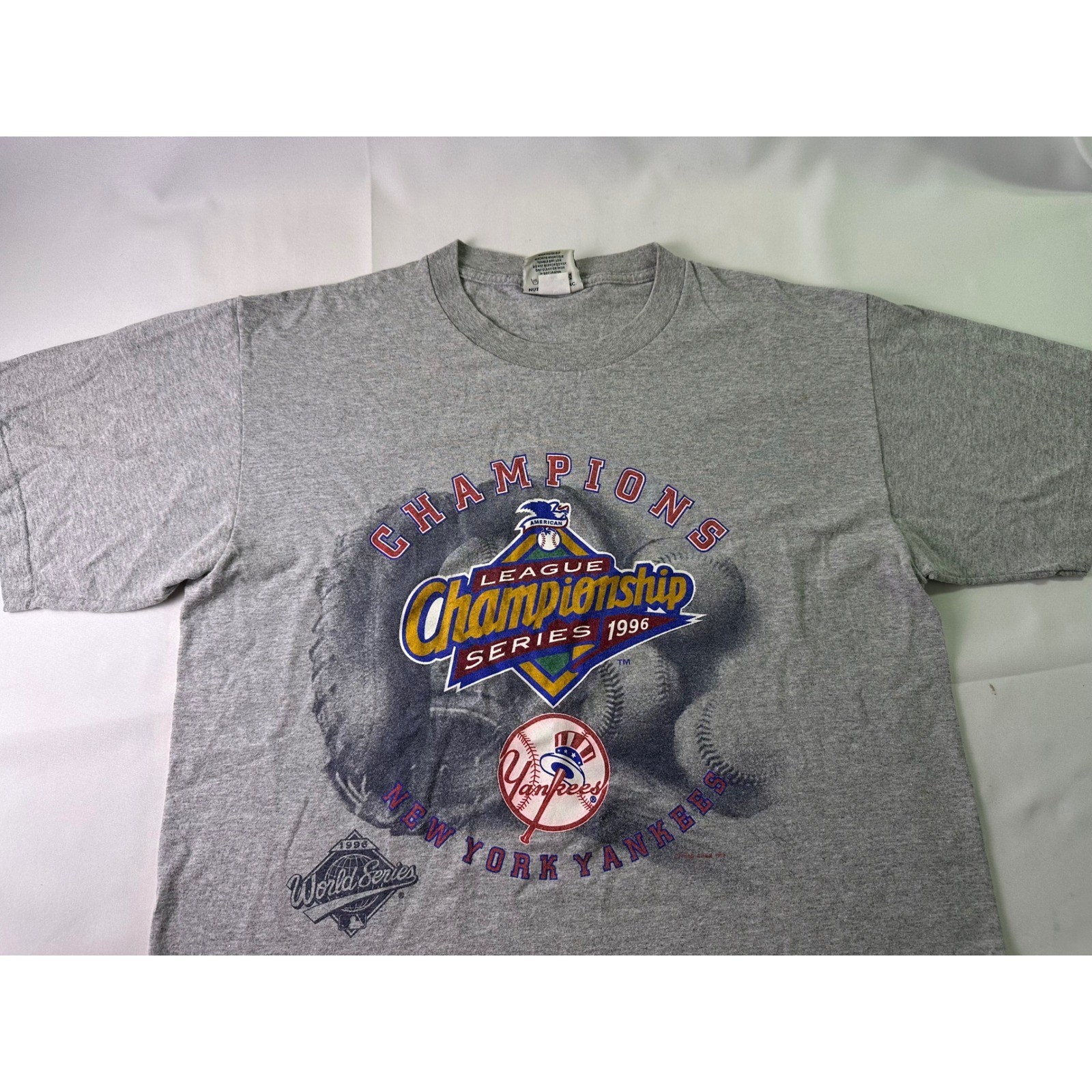 Vintage 1996 NY Yankees ALCS Champions World Series T-Shirt Lee Sport Large