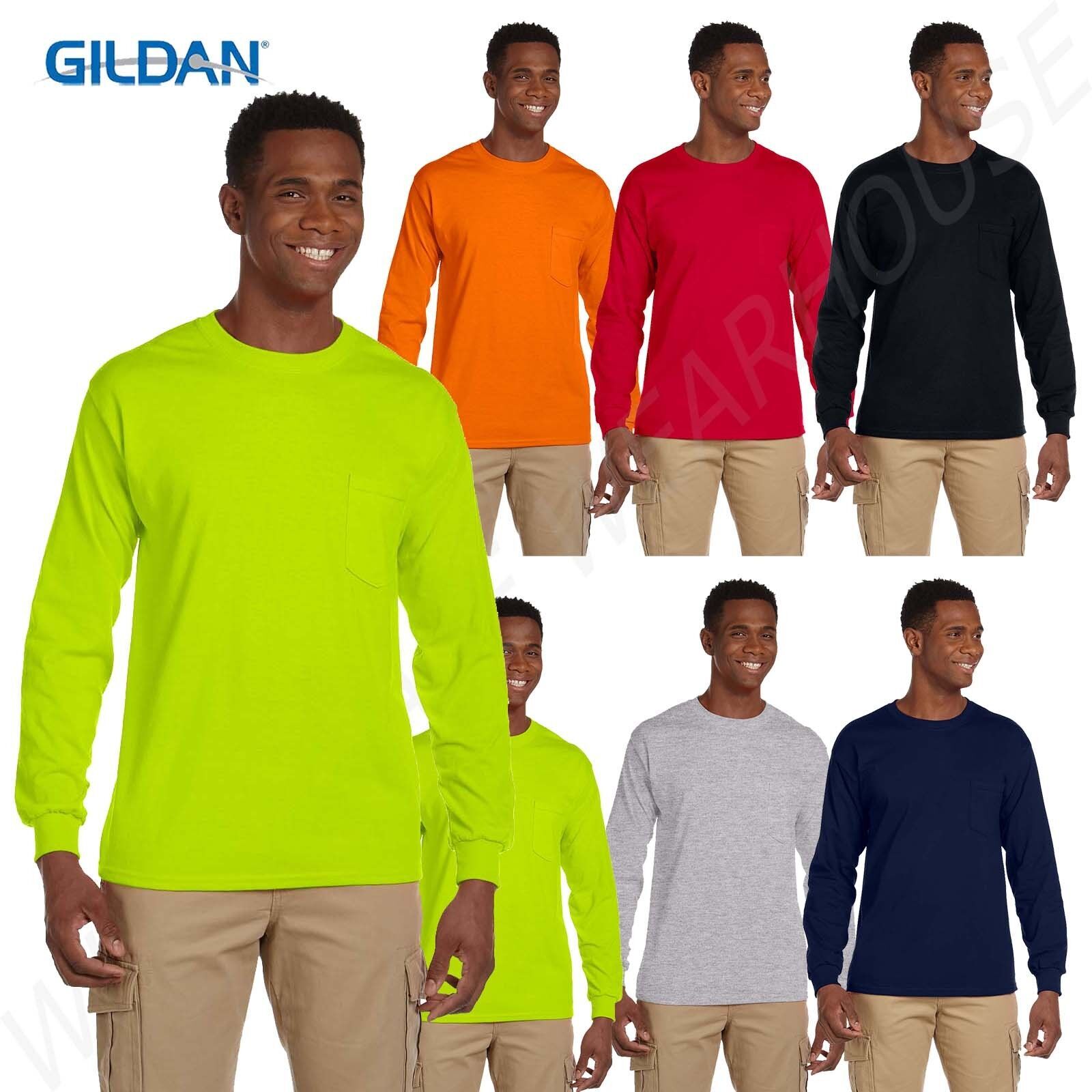 Gildan Adult Unisex Ultra Cotton? 6 oz. Long-Sleeve Pocket T-Shirt G241