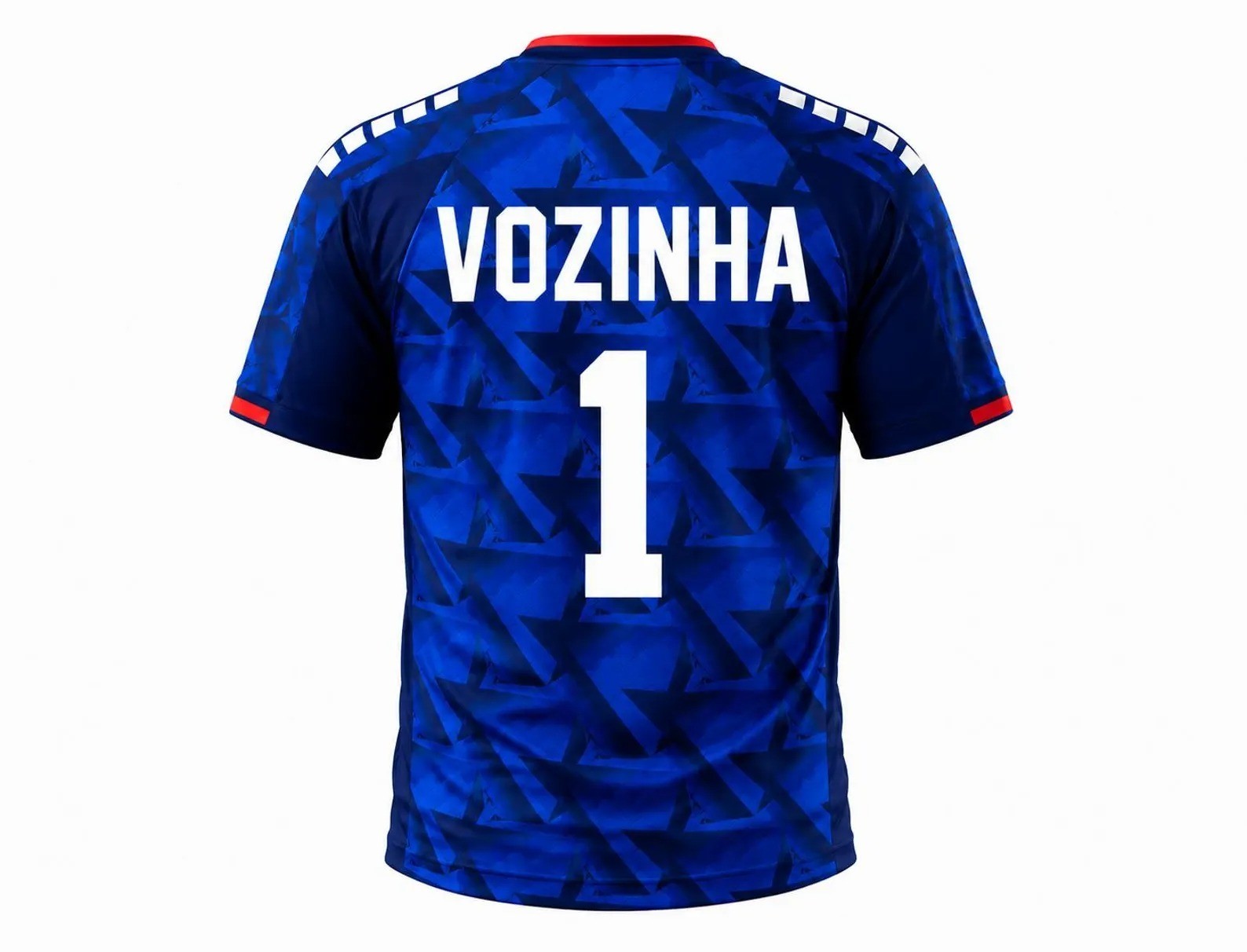 Cape Verde Vozinha #1 Blue Soccer Jersey _ Football Fan Shirt Personalized Name