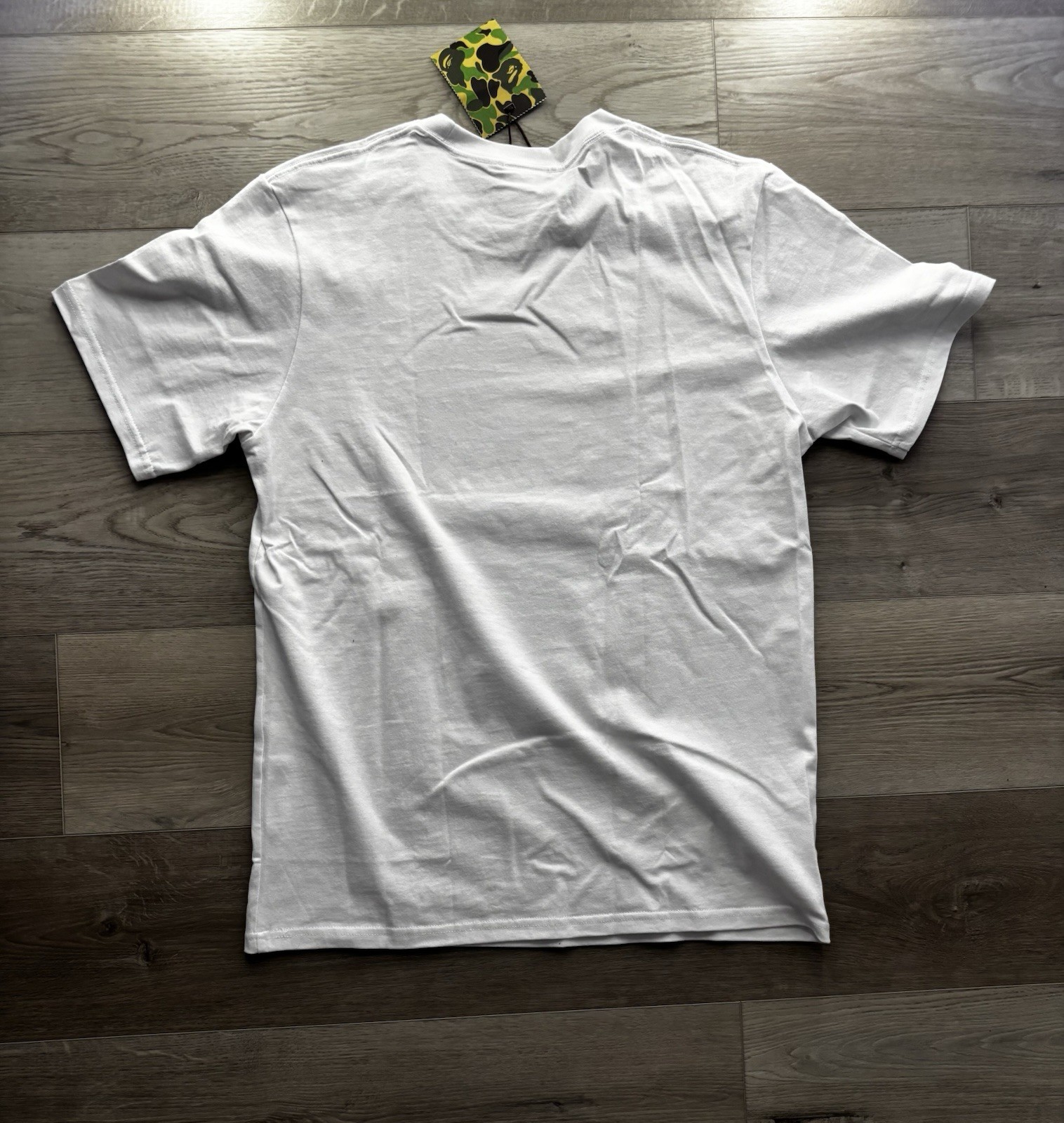 A Bathing Ape BAPE Ape Head Logo Graphic Print Tee White Men’s L Crew Neck