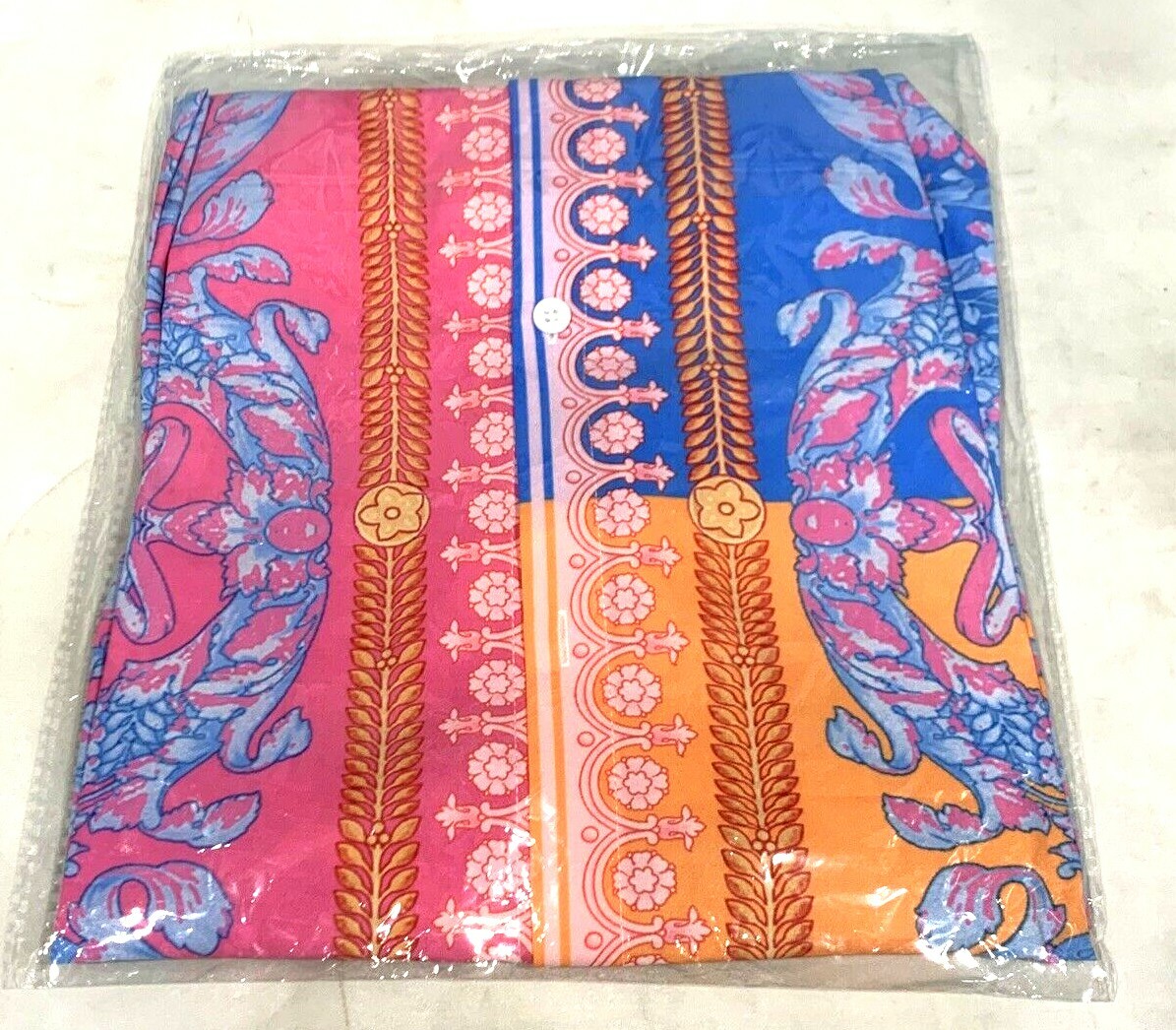 Vibrant Colorful Button Up Polo Medium