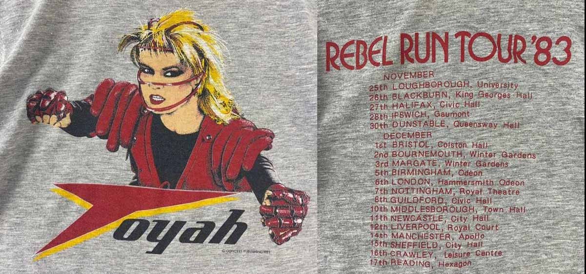 2 Sides Rebel Run Tour TOYAH WILLCOX Shirt Sport Gray Unisex S-5XL EM1259
