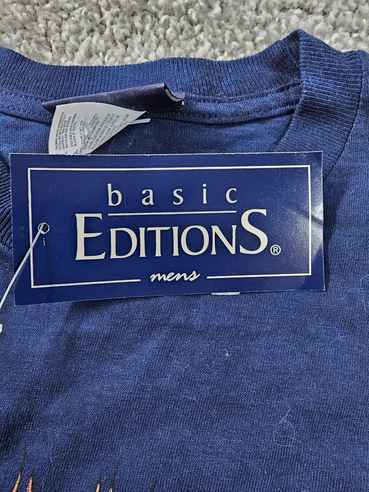 basic Editions Tshirt Men Sz XL Graphic Tie-Dye Dragon-Fire-Water Vtg. 90’s USA