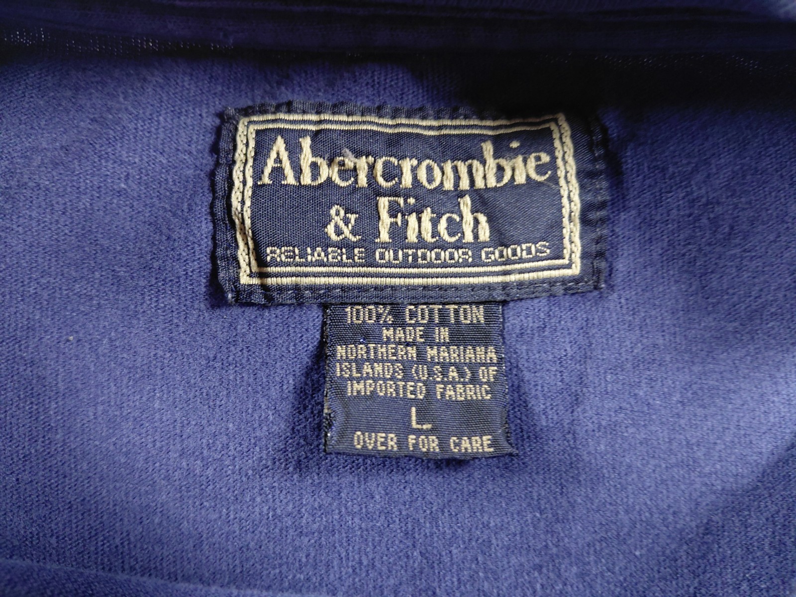 Y2K Abercrombie & Fitch Men’s Vintage T-Shirt Navy Large