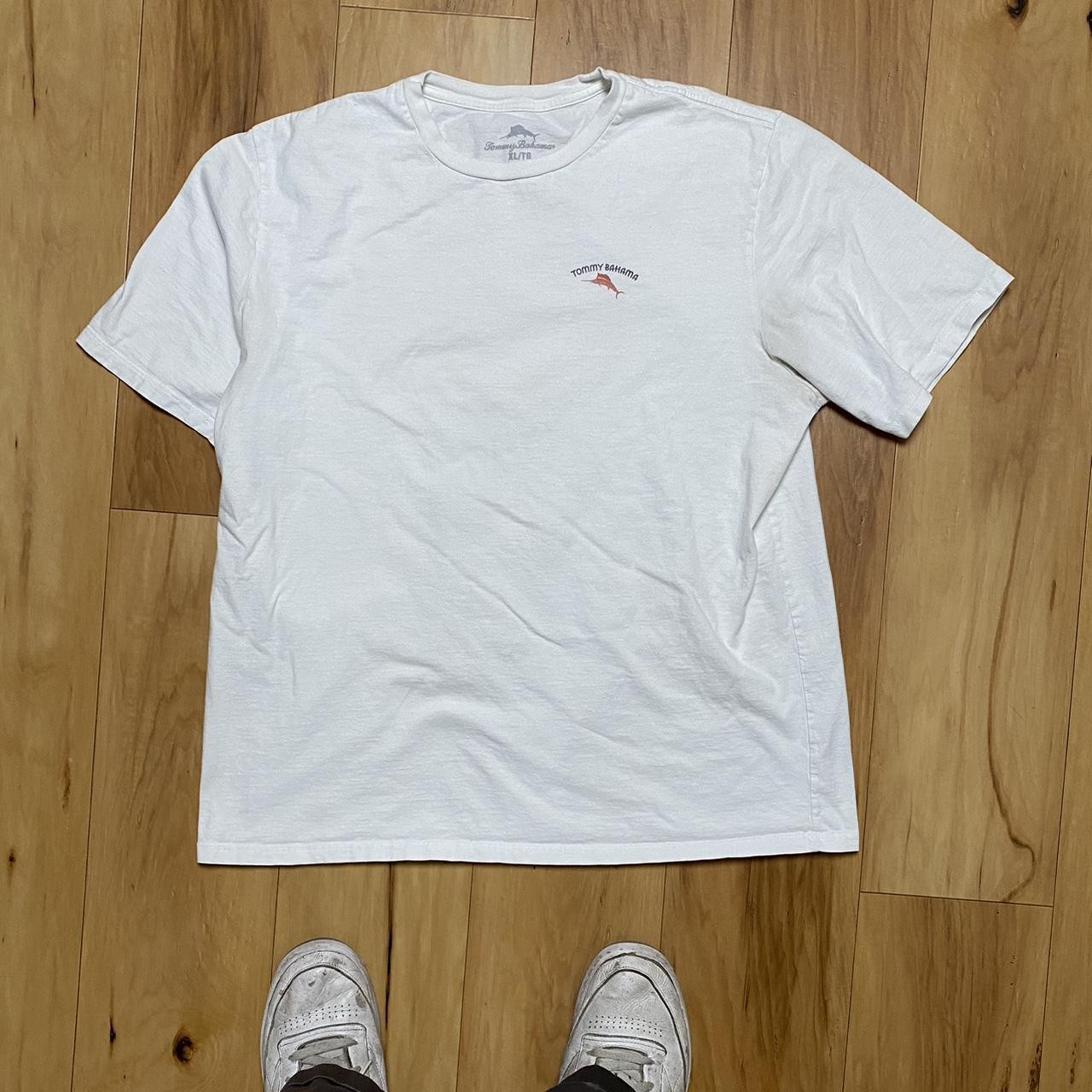 Tommy Bahama “Bromingos” White T-Shirt Mens Preppy Size Xl See Description