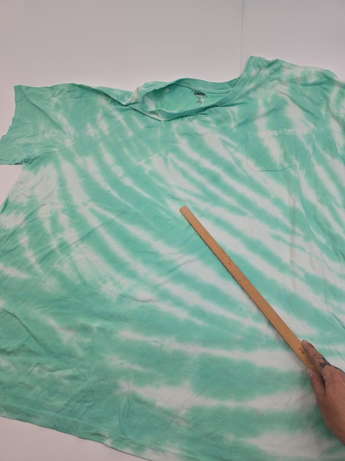 8XL Lot 2 KingSize Men’s Big & Tall T-Shirt Pocket Tees Set Blue & Teal Tye Dye