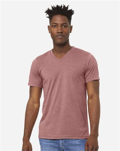 BELLA + CANVAS 3005CVC Unisex Heather CVC V-Neck Tee