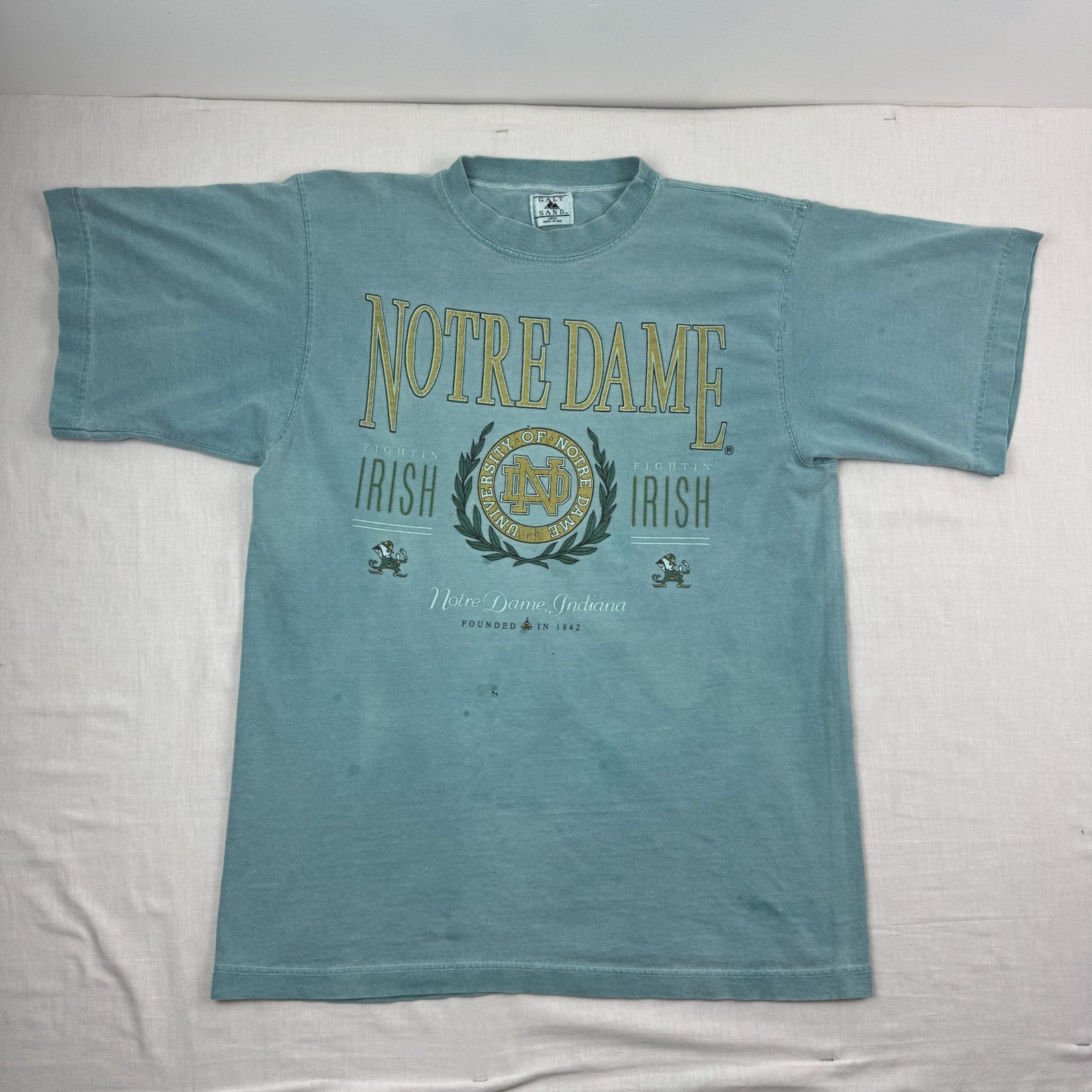 Vintage Notre Dame T Shirt College Sports Fighting Irish School University 90s