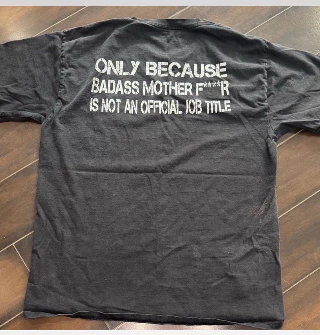 Men’s Medium Tin Knocker Badass motherf**ker T-shirt!!