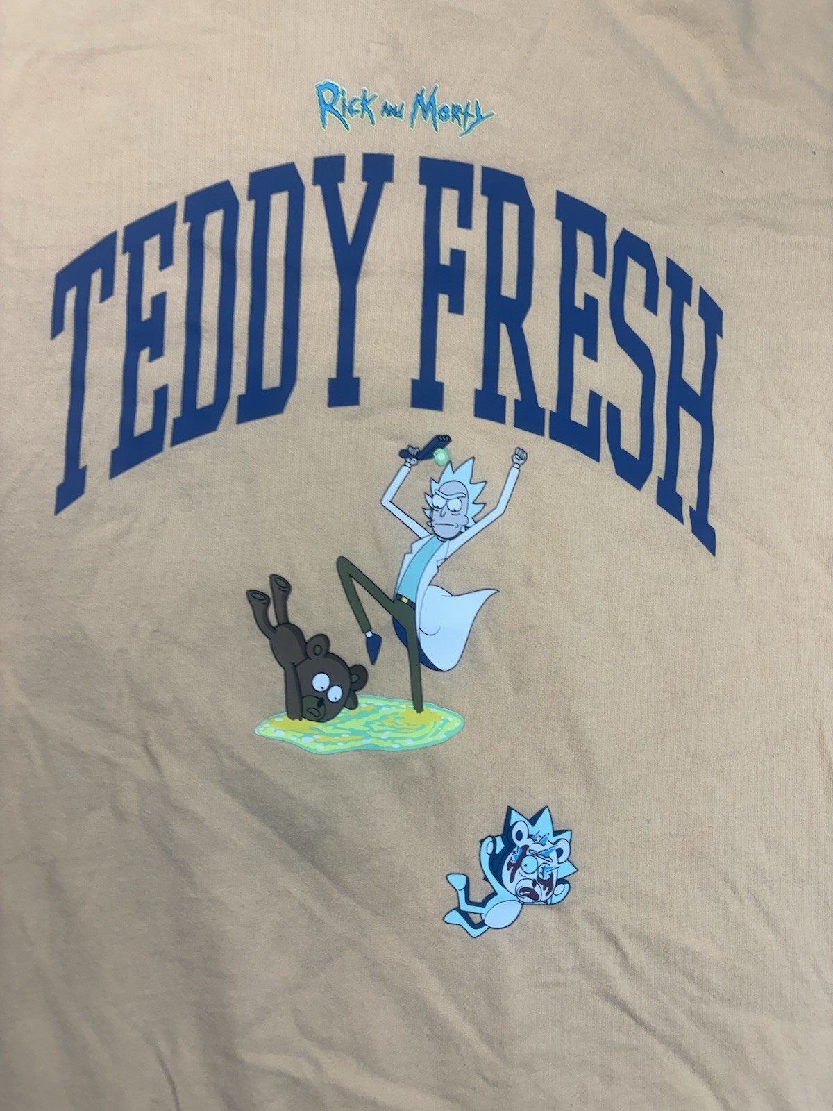Teddy Fresh Rick And Morty T-Shirt Mens Large Short Sleeve Orange