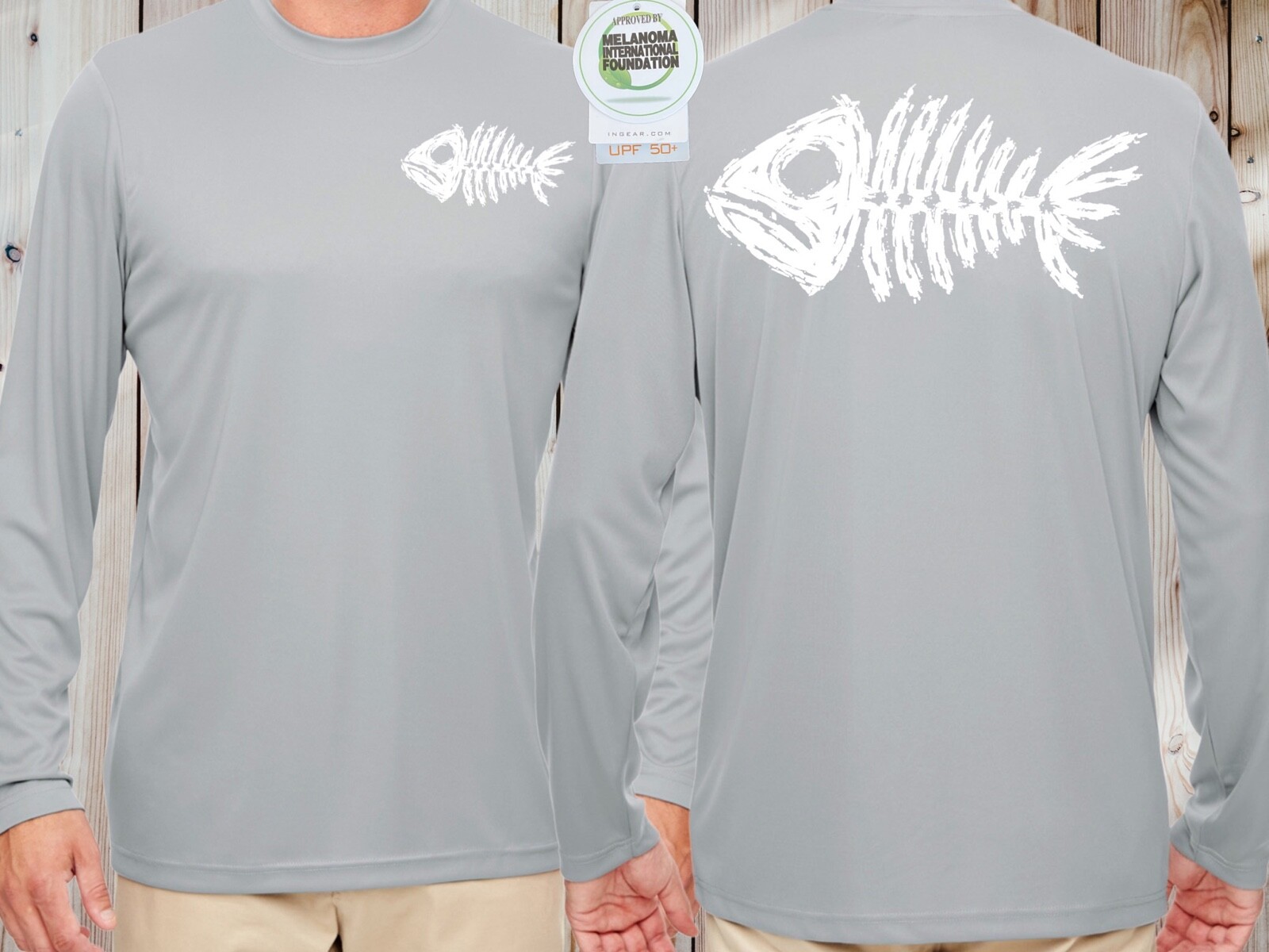 Microfiber Long Sleeve Fishing Shirt UPF 50 Col Neon Orange 1