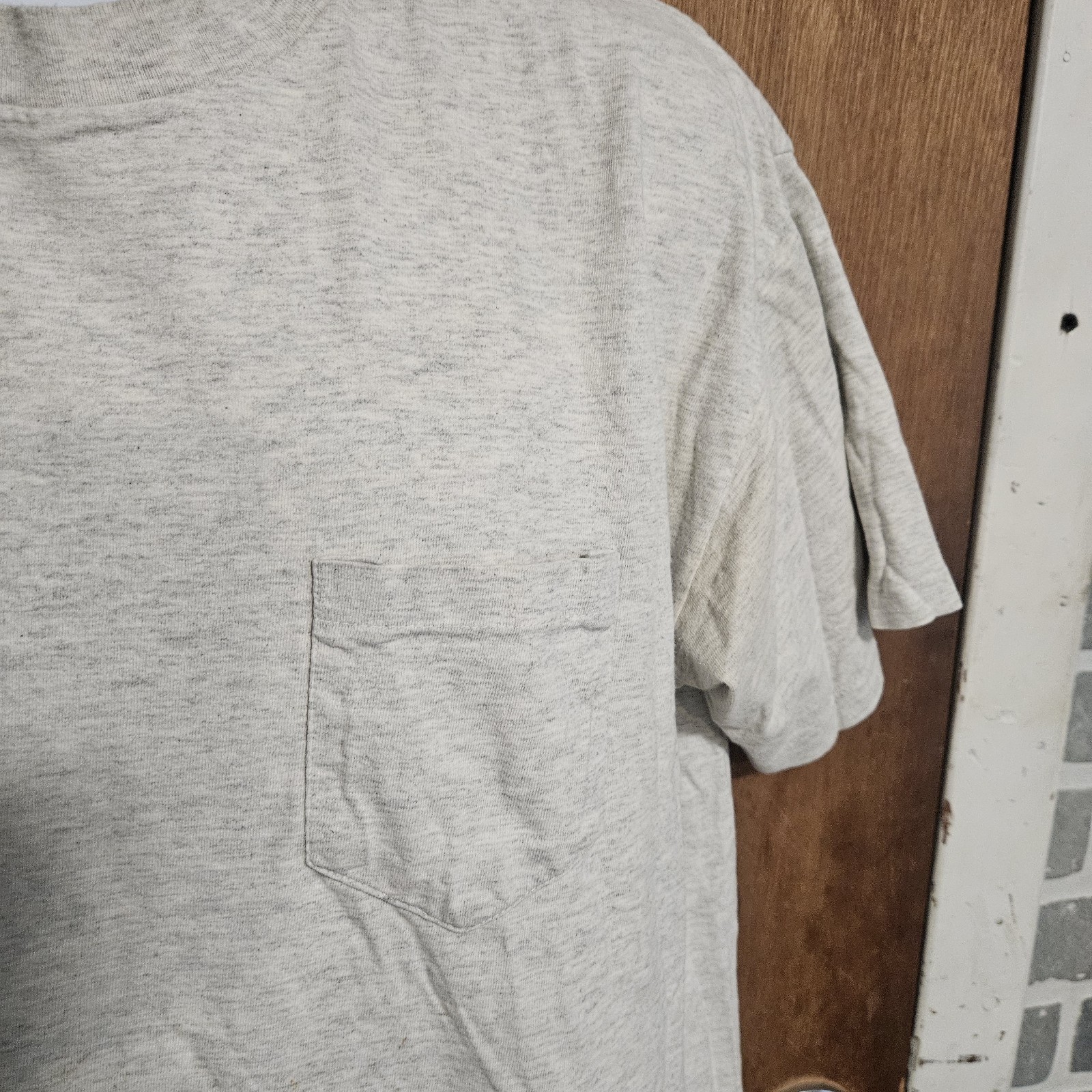 Vintage Dickies Shirt Mens XL Gray Faded Gradient Pocket Single Stitch