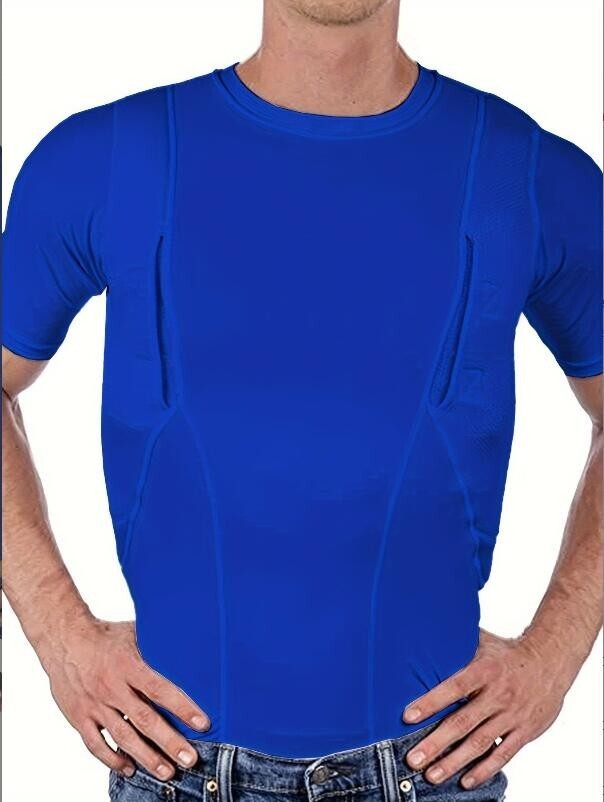 Explosive Man’s T-shirt Concealed Hidden Holster Tactical Invisible Carry Tops