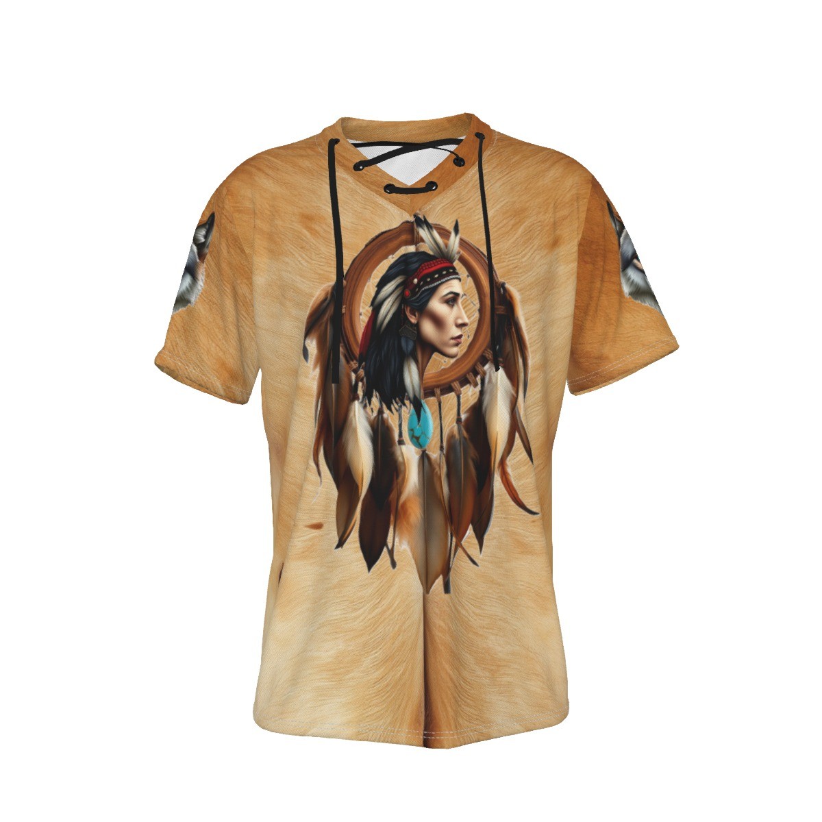 Native American Indian Woman/Dreamcatcher/T-shirt /Men/Women, Front & Back Print
