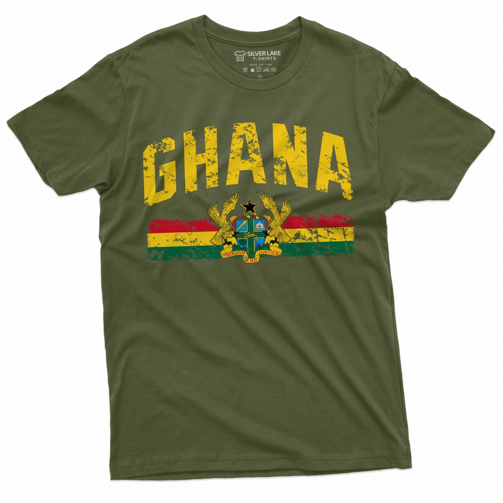 Men’s Ghana T-shirt Gaana Adehyeman Patriotic Tee Shirt Country Nationality Gift