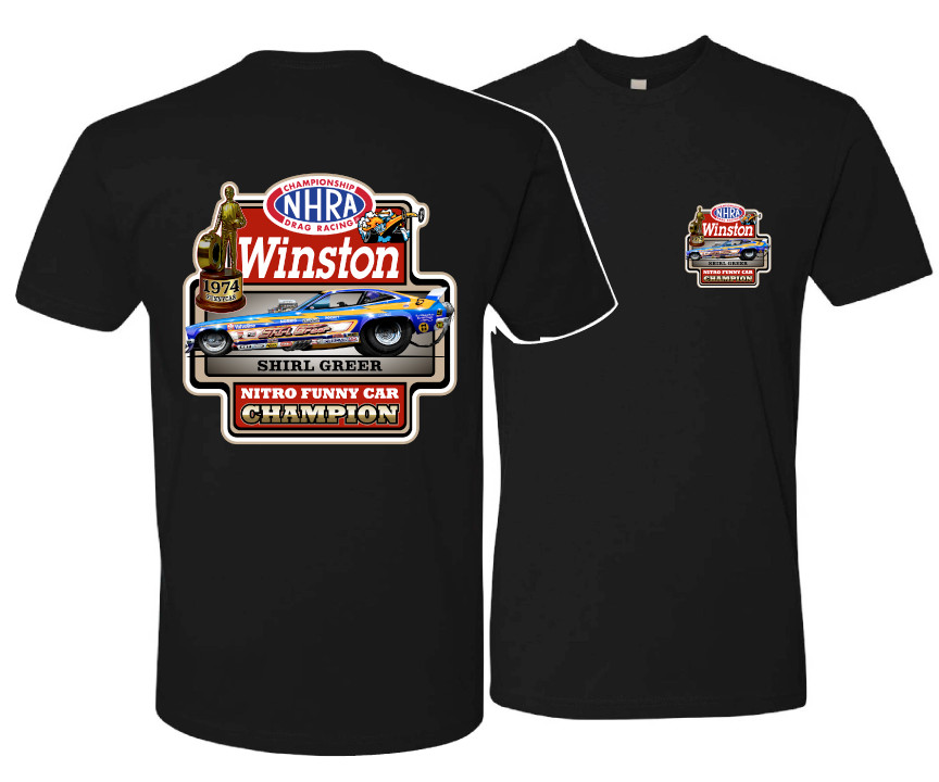 NHRA Winston World Funny Car Champions Shirts 1974 to 1983 T-Shirt (295)