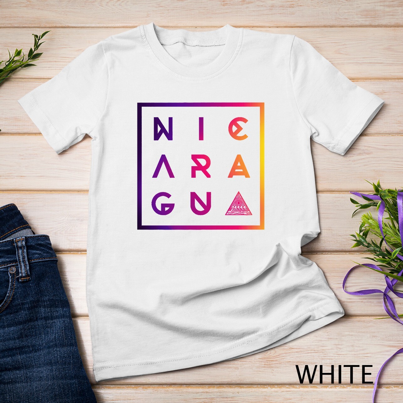 Colorful Geometric Nicaragua Premium T-Shirt Unisex T-shirt