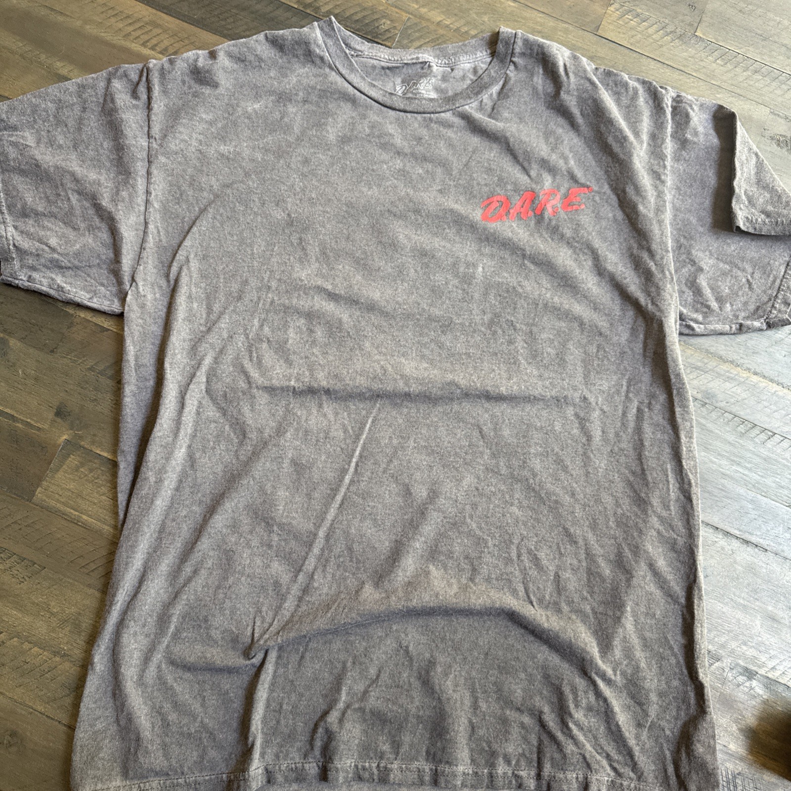 D.A.R.E. Nature Is My Drug Of Choice T Shirt Large Gray Fade Bear Graphic Cotton