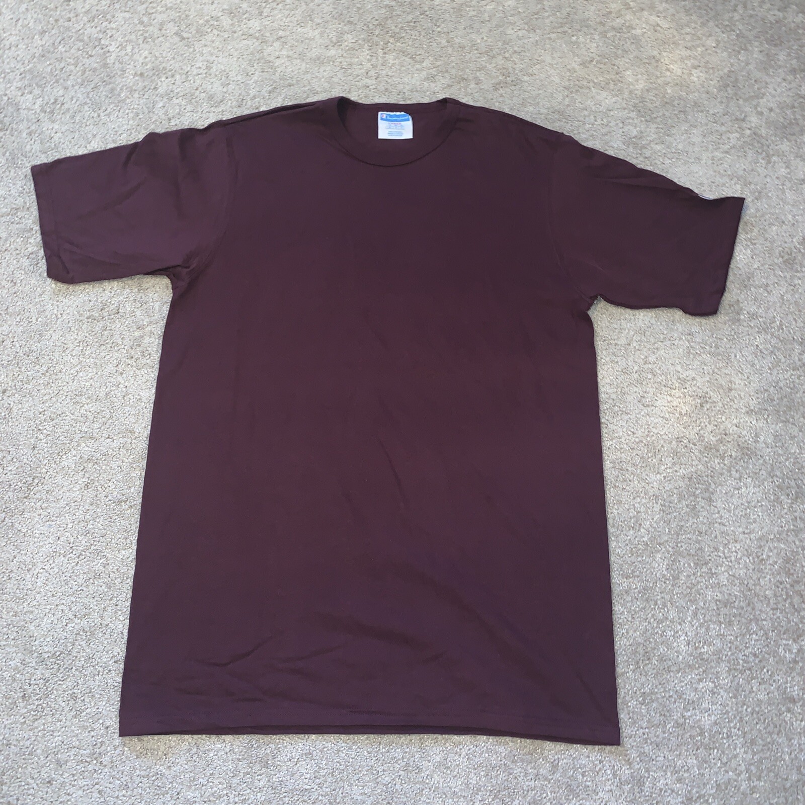 Vintage Champion Maroon Plum Heavy Weight Cotton T Shirt Large Unisex Lot Of 12