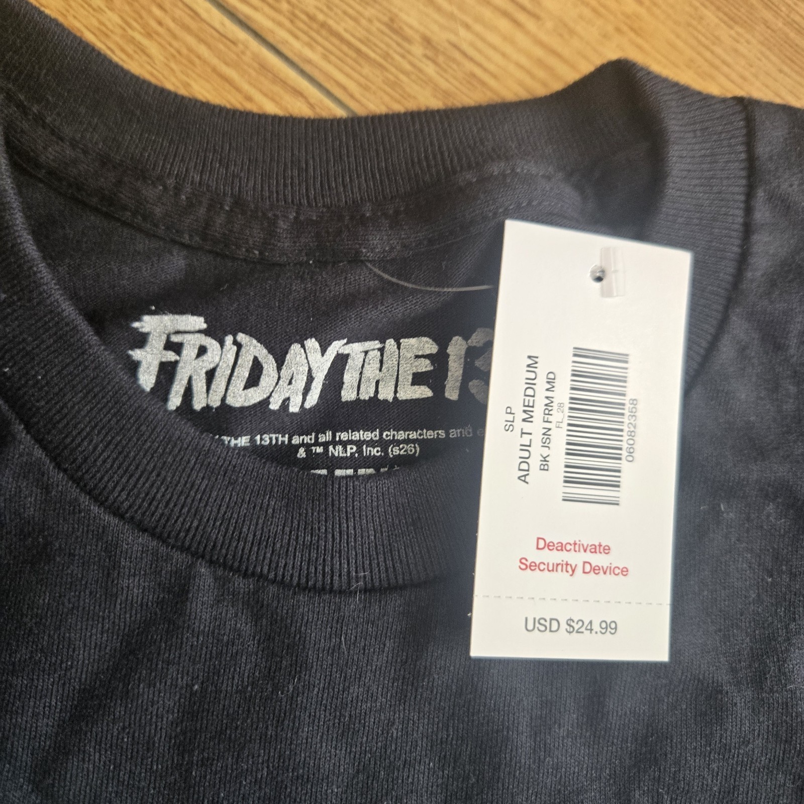 NWT: Friday The 13th Jason Voorhees Horror SPENCERS T-Shirt Black Adult Medium