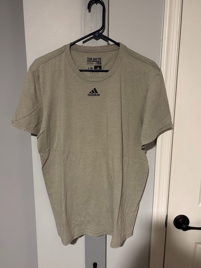 adidas The Go-To Performance Tee – Gray – Men’s Large