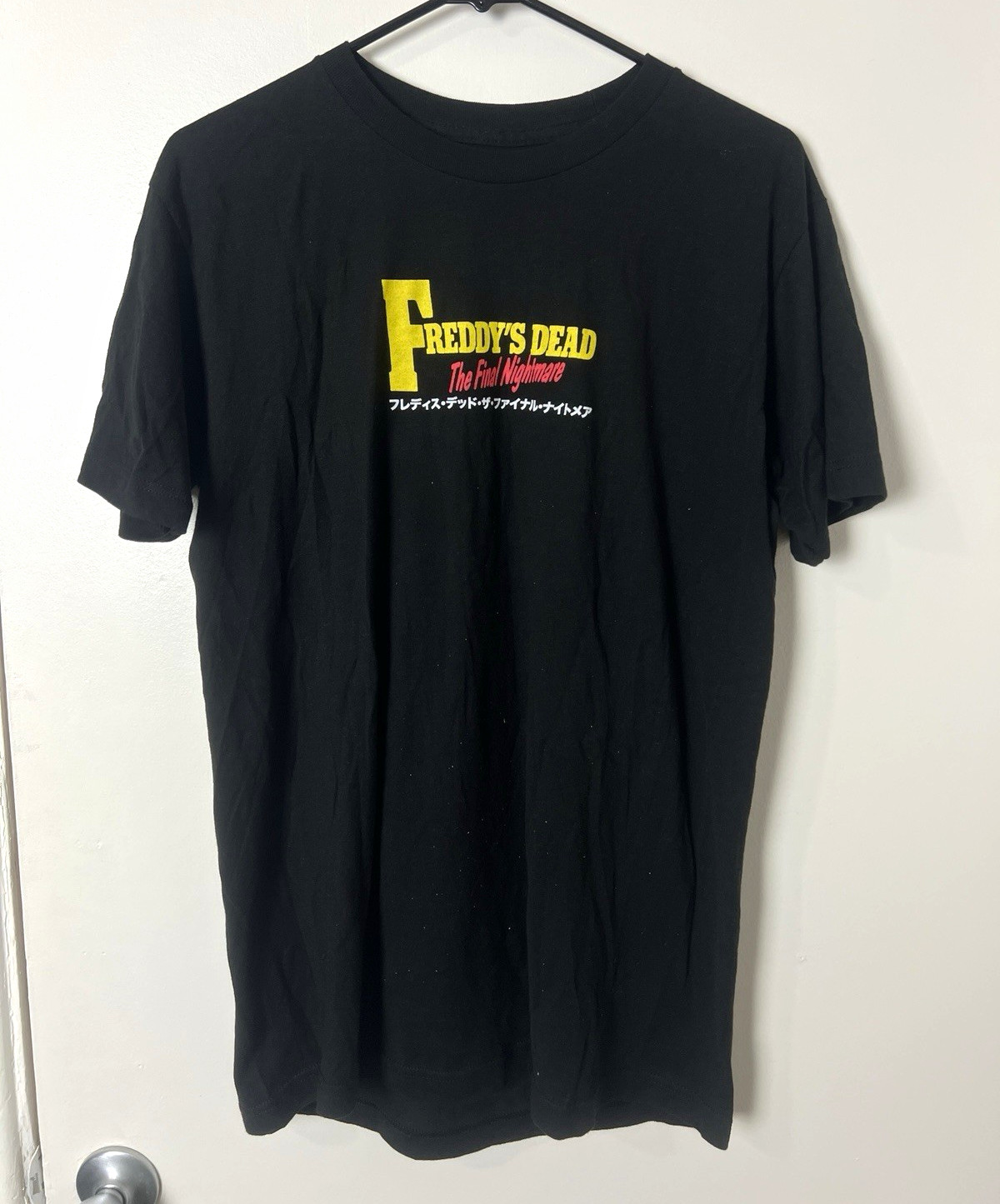 Hot Topic Men’s M Black Freddy Krueger Elm Street Graphic Crew Neck Tee