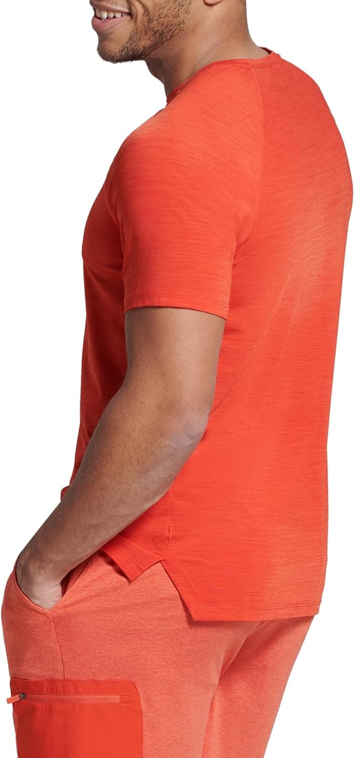 BASS OUTDOOR Men Polyester Hand Packable Light T-Shirt TEE TOP Red Size M