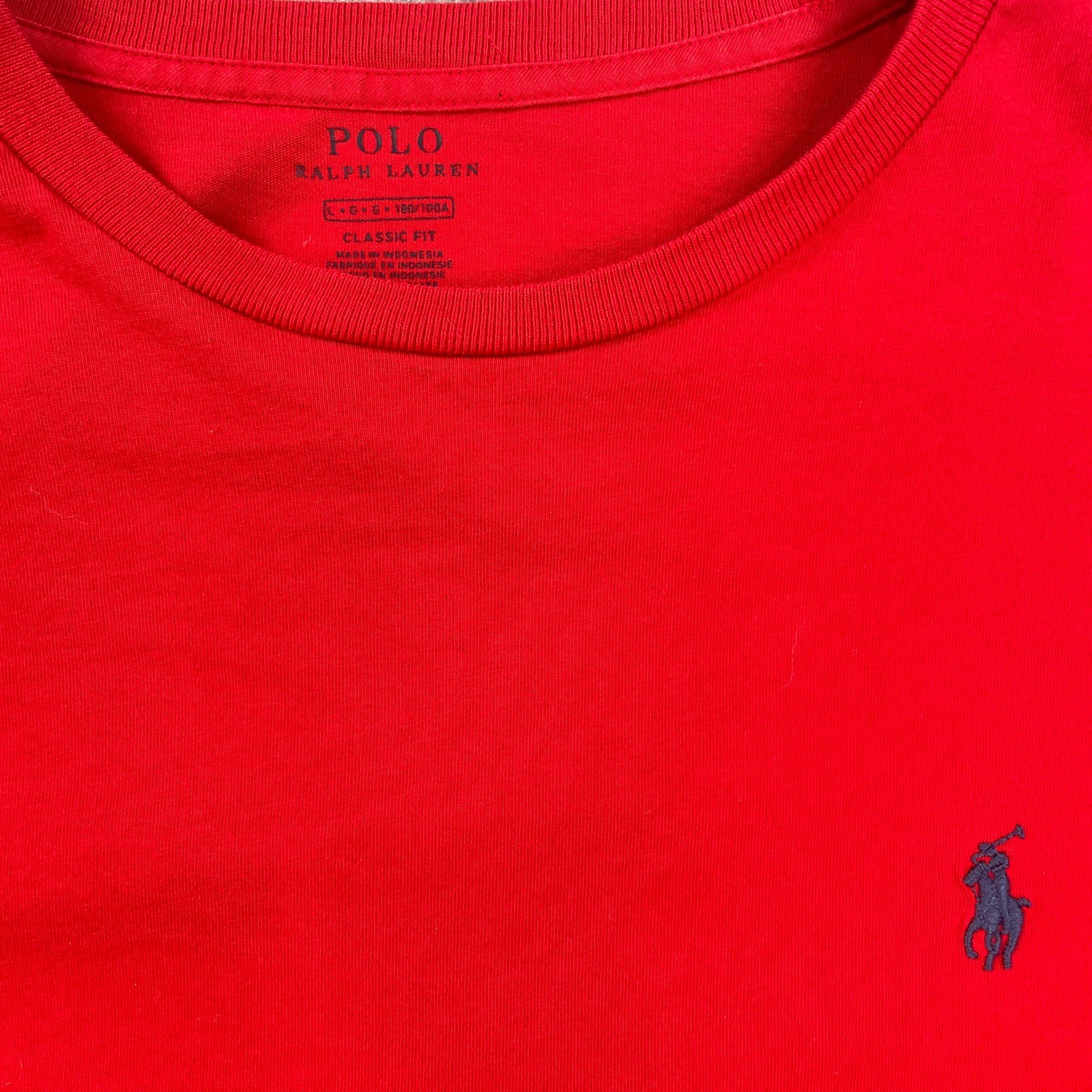 Polo Ralph Lauren Mens Shirt L Red Long Sleeve Classic Fit Prep Custom Slim