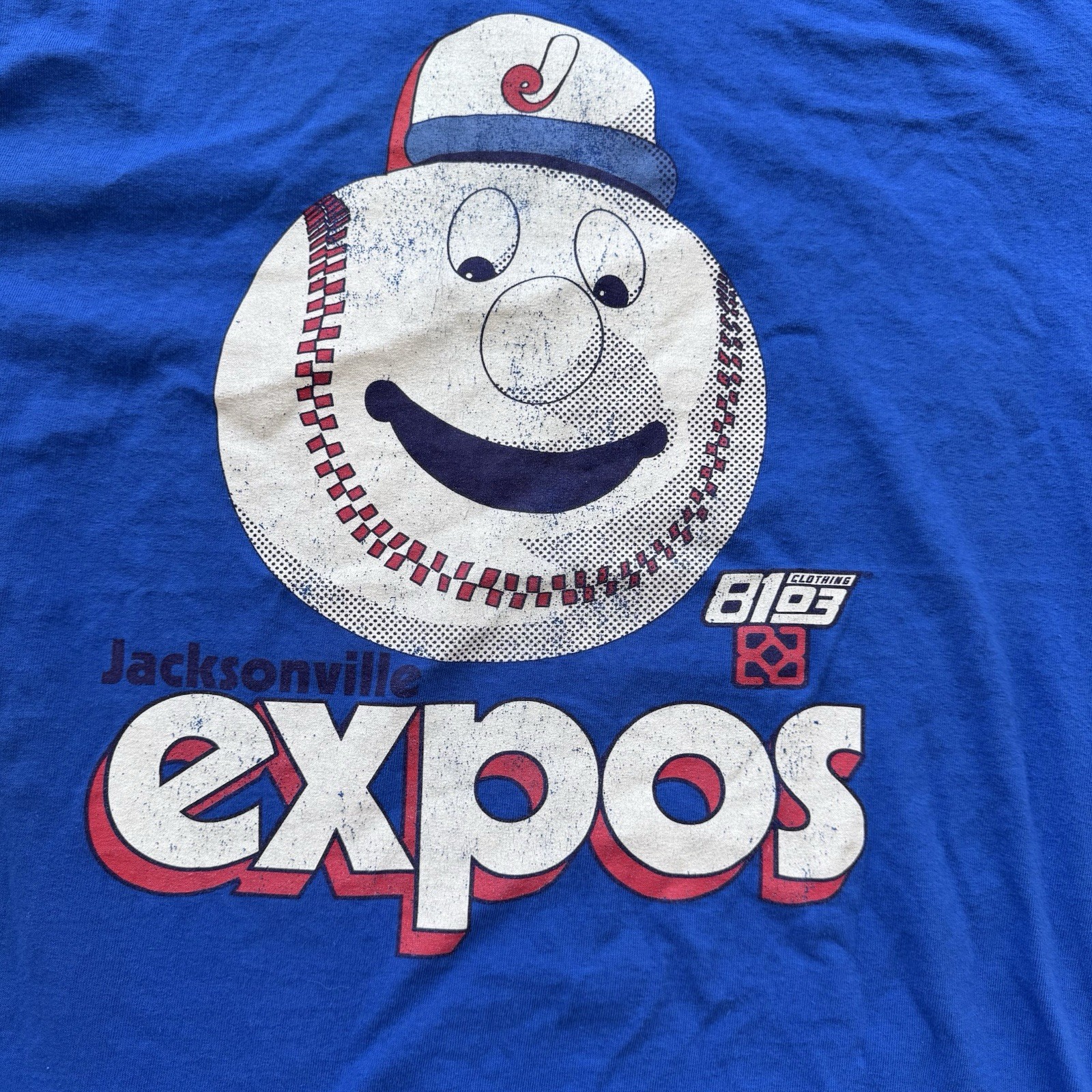 Jacksonville Expos Florida Southern League Baseball T Shirt Blue 8103 Clothing