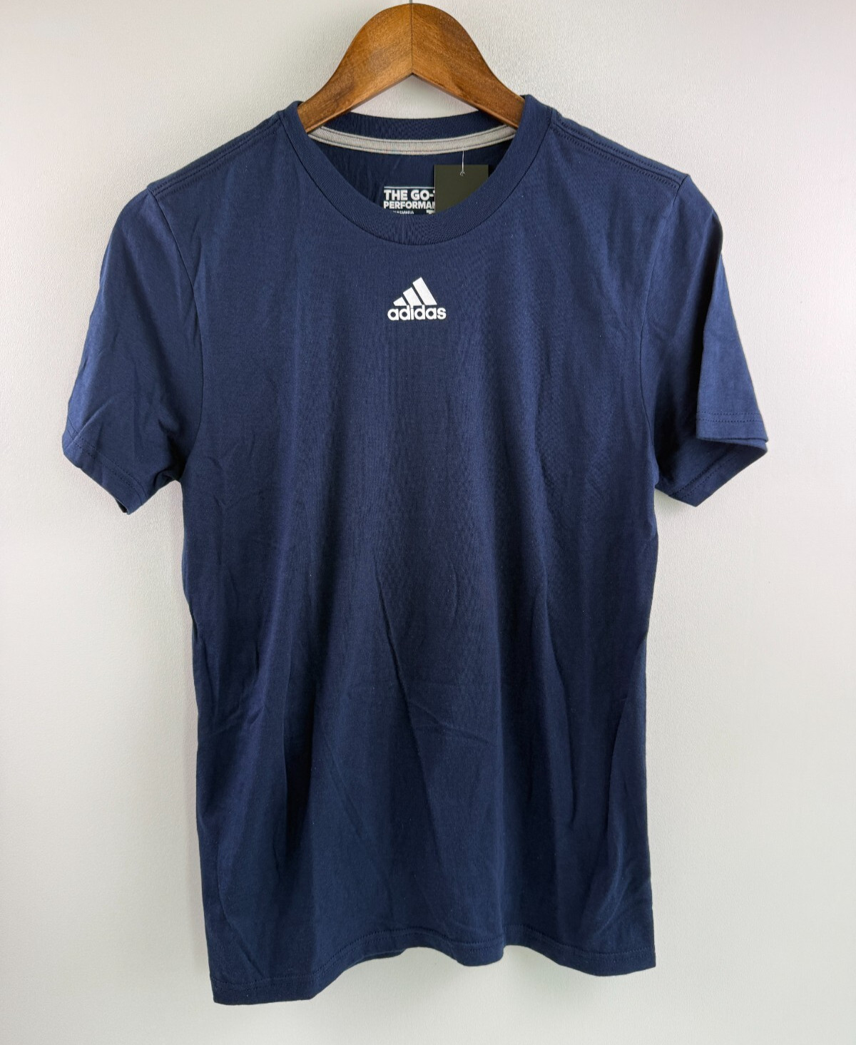 Adidas Men Short Sleeve Crew Neck The Go To Performance Tee Blue Size XS NWT
