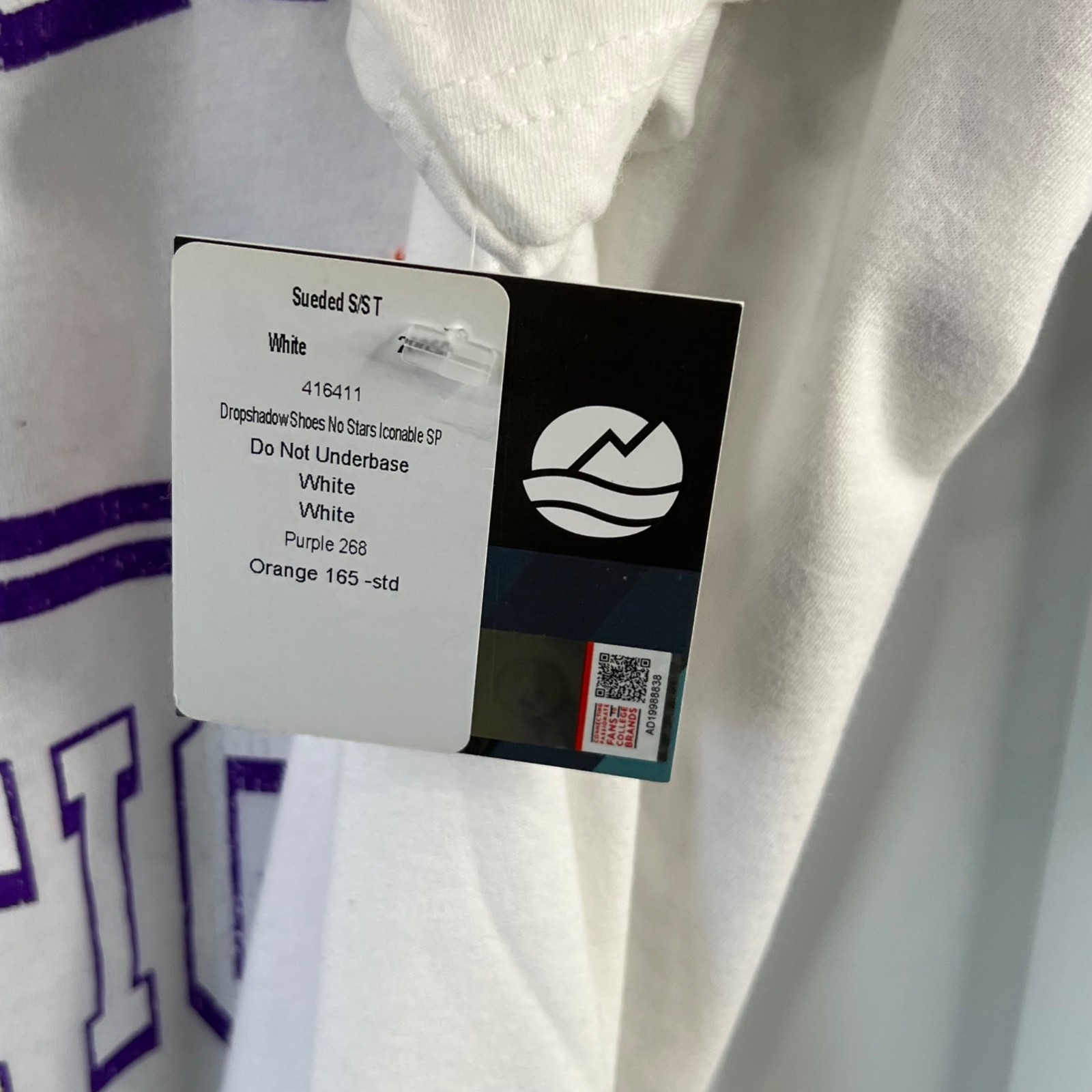 Ouray Clemson Tigers Large White Sueded T-Shirt 60% Cotton & Polyester Soft Feel