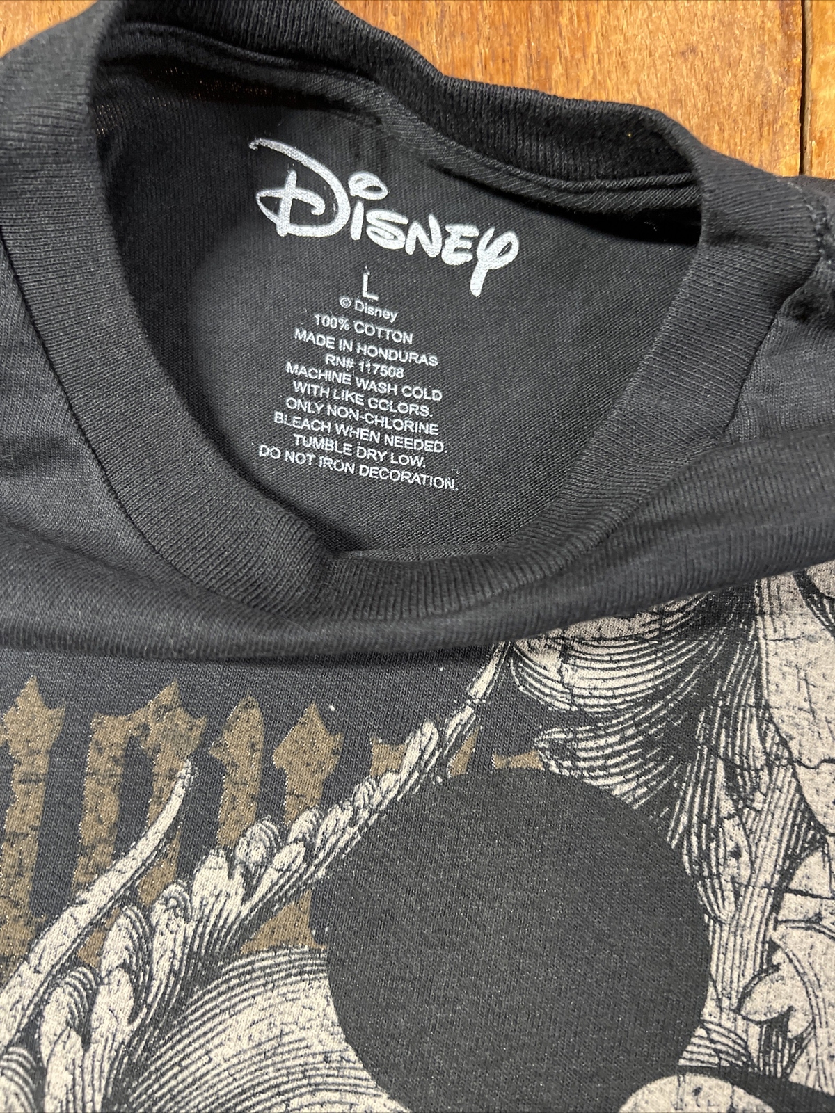 LG Disney Mickey Mouse Full Print Graphic Tee Shirt Black All Over Front Print