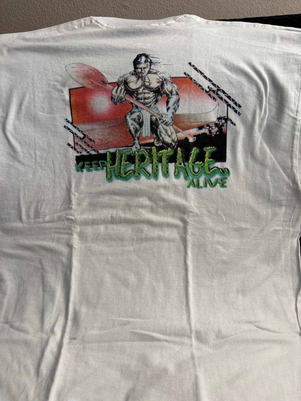 NEW- CANOE PADDLER “HERITAGE” SCREEN PRINTED 100%COTTON 2XX