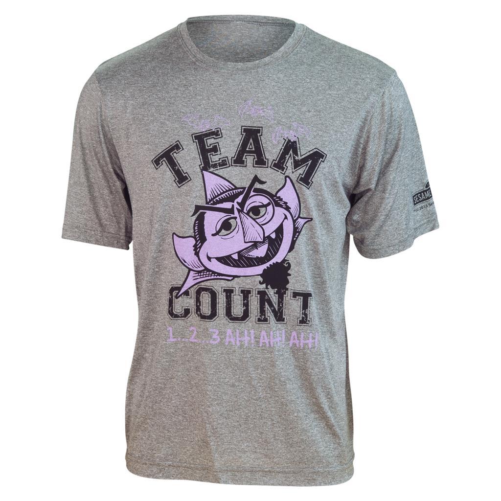 Sesame Street TEAM COUNT “1…2…3 Ah! Ah! Ah!” Tech Shirt (S, M, L, XL, 2XL)
