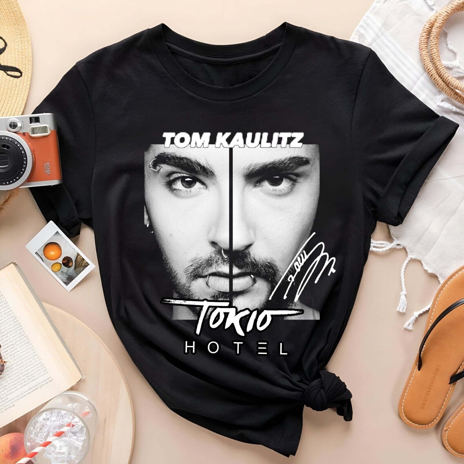 New Tom Kaulitz Tokio Hotel Band Cotton Black S-234XL T-Shirt KH1713