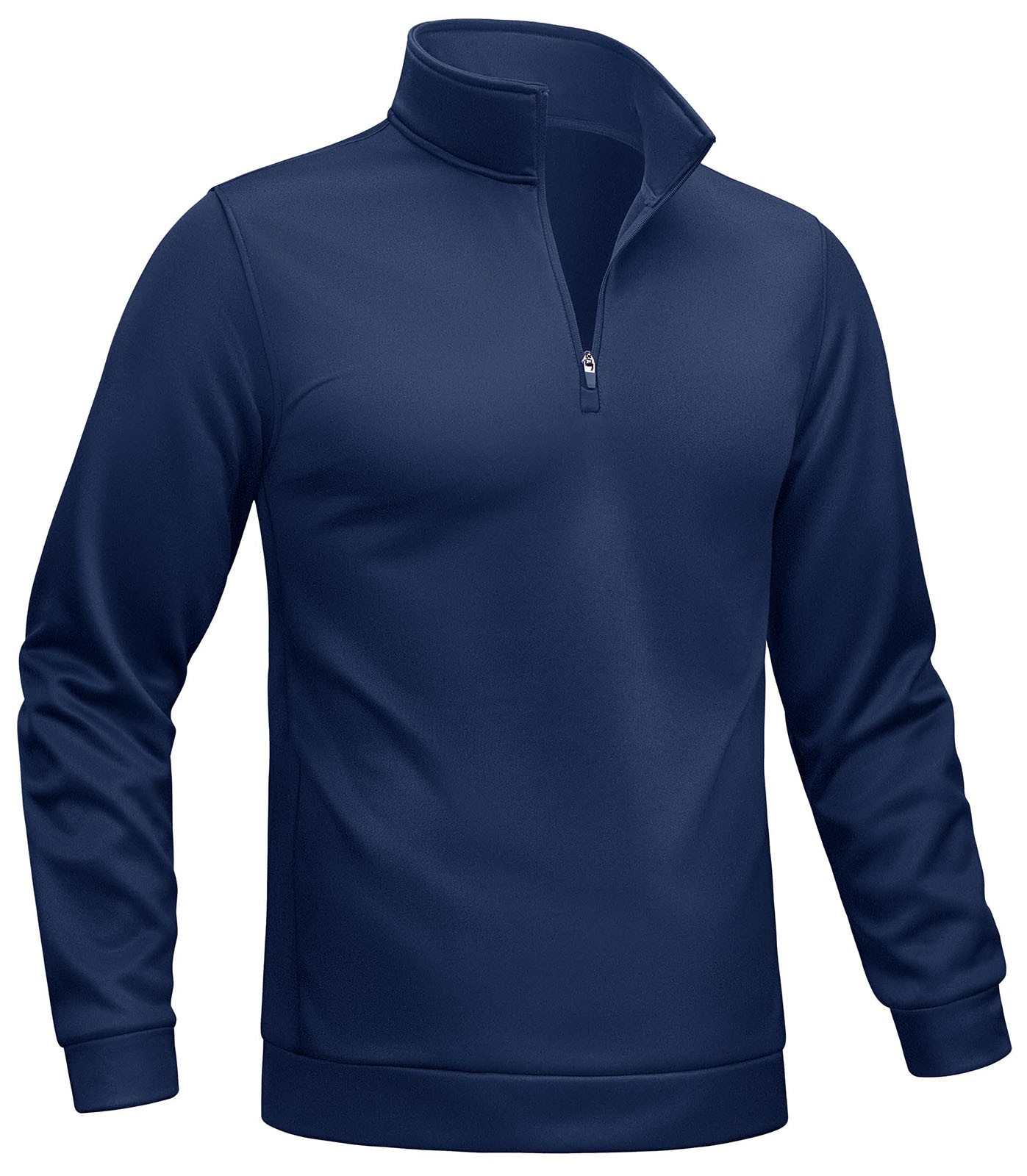 Men’s Quarter Zip Pullover Lightweight Fleece Lined Warm 1/4 Zip Down Sweatshirt