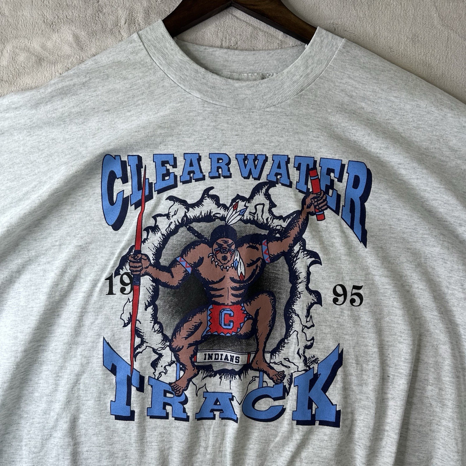 Vintage Native American Indian Shirt Mens XXL Clearwater Track 1995 USA