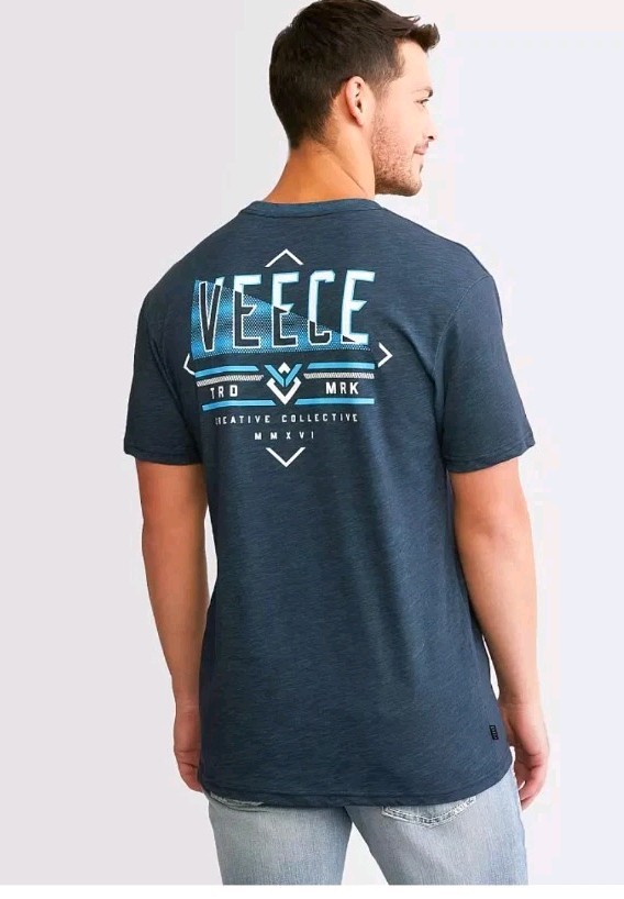 Buckle Veece Mens Size L New With Tag Embodiment Tee Cobalt Blue Black